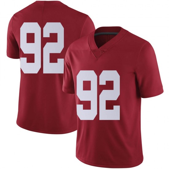 Alabama Crimson Tide Men's Justin Eboigbe #92 No Name Crimson NCAA Nike Authentic Stitched College Football Jersey YT16L11SQ